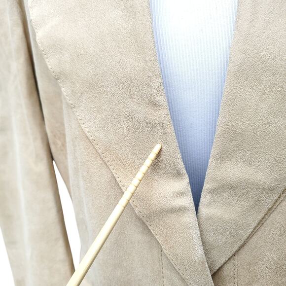 Pamela McCoy Tan Biege Suede Jacket Coat Blazer Sz 1X - Picture 4 of 16